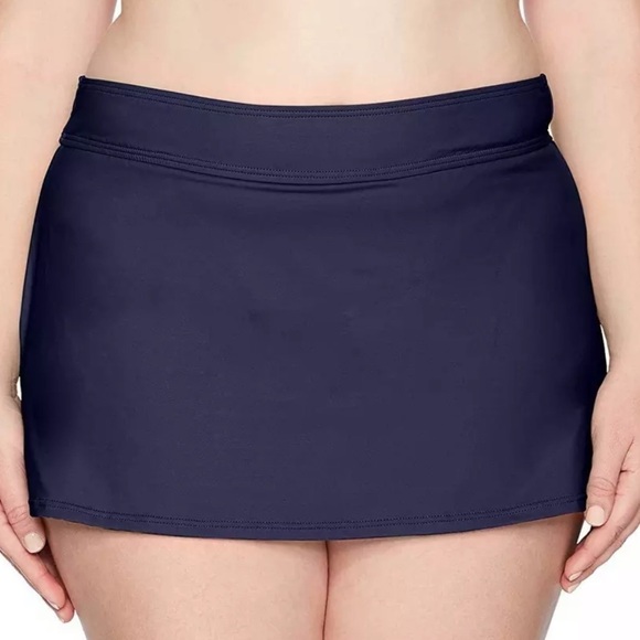 Anne Cole Solid Rock Skirt Swim Bottom - Picture 1 of 5